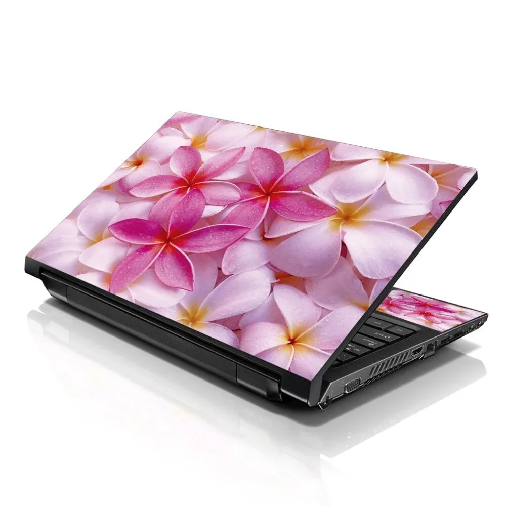 LSS 15.6 & 17.3 Inches Laptop Notebook Skin Sticker Decal - Pink Plumeria Flower